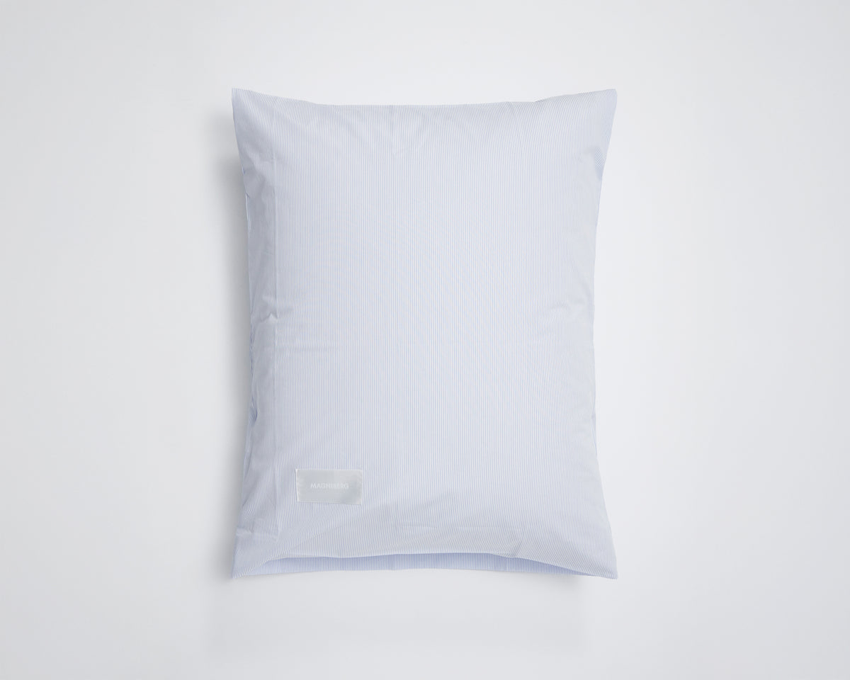 Magniberg Wall Street Poplin Pillowcase - Light Blue Stripe