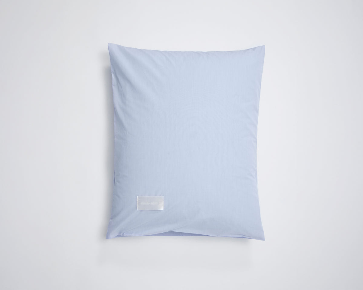 Magniberg Wall Street Poplin Pillowcase - Light Blue Striped Dots Jacquard