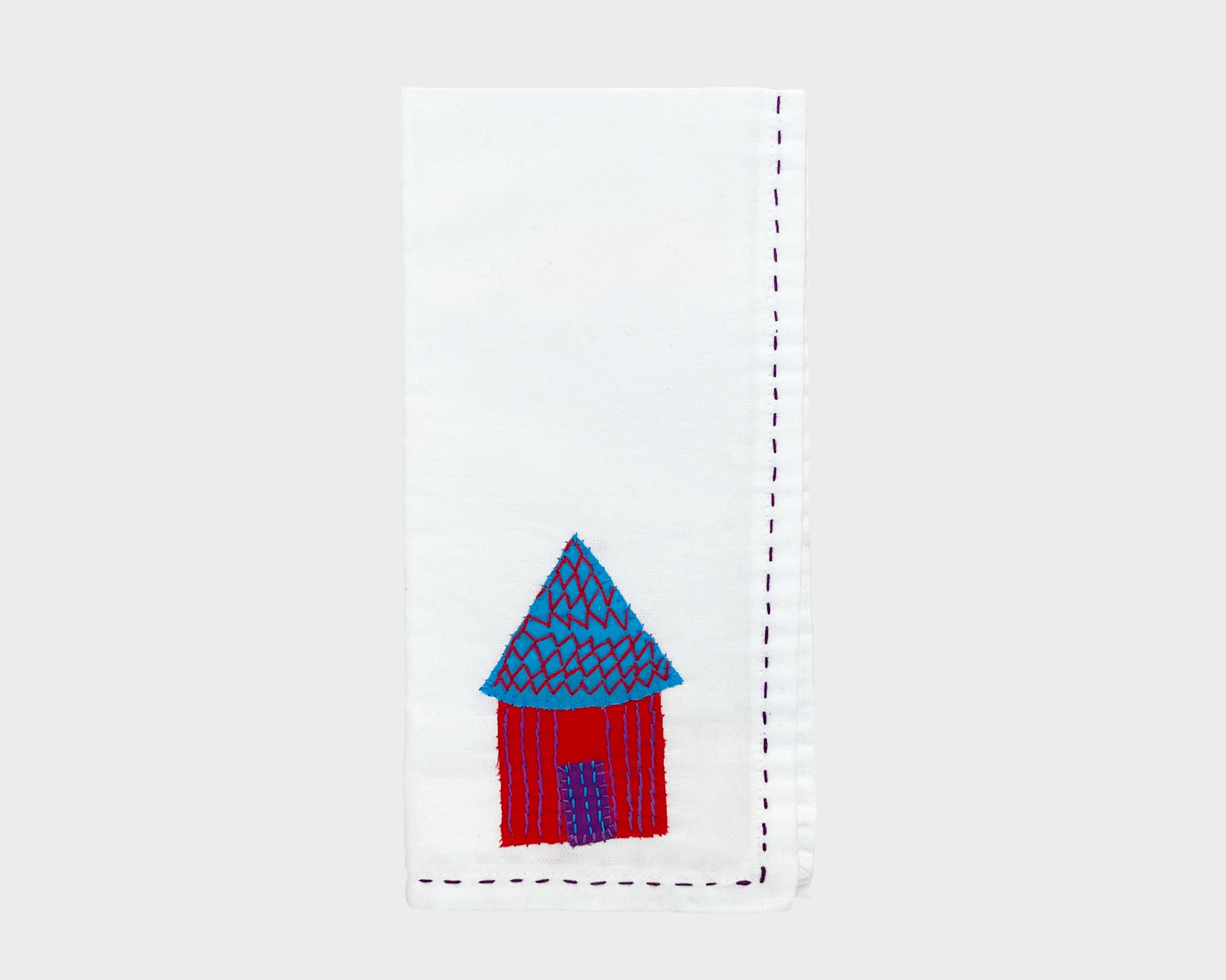 Embroidered 'Hut' Napkin 105