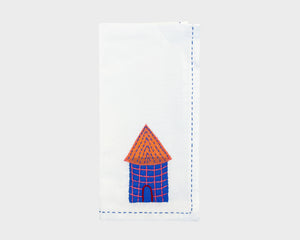 Embroidered 'Hut' Napkin 109