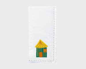Embroidered 'Hut' Napkin 110