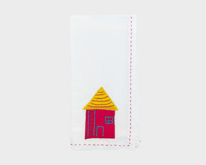 Embroidered 'Hut' Napkin 116