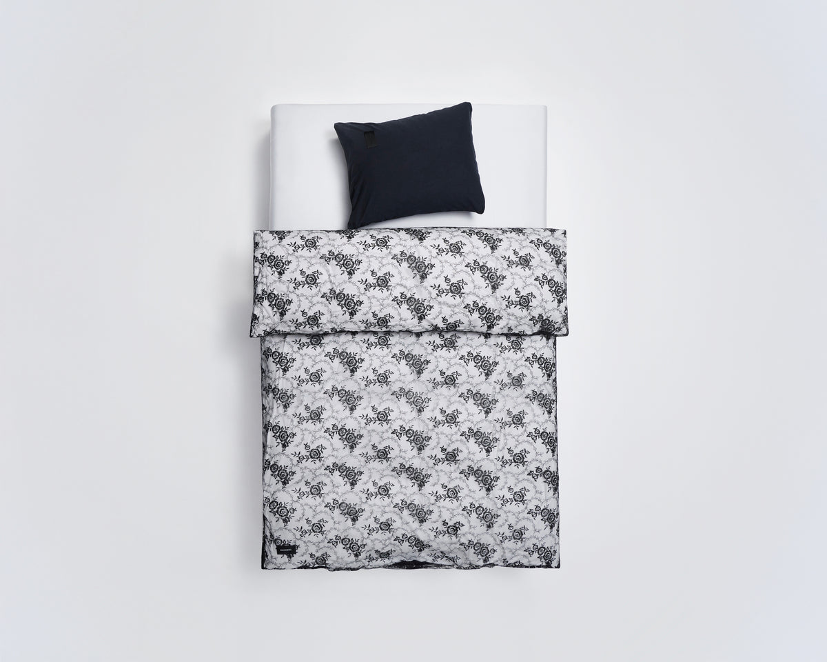 Magniberg Rose Lace Duvet Cover - Black