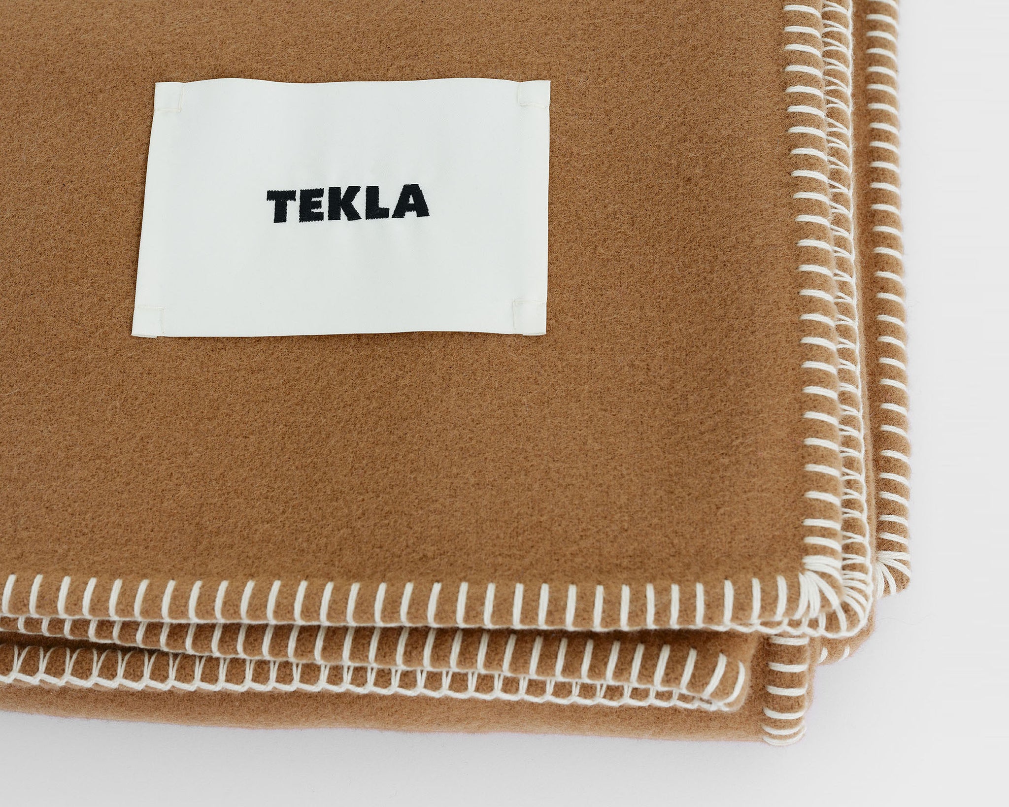 Tekla Lambswool Wool Blanket - Oak