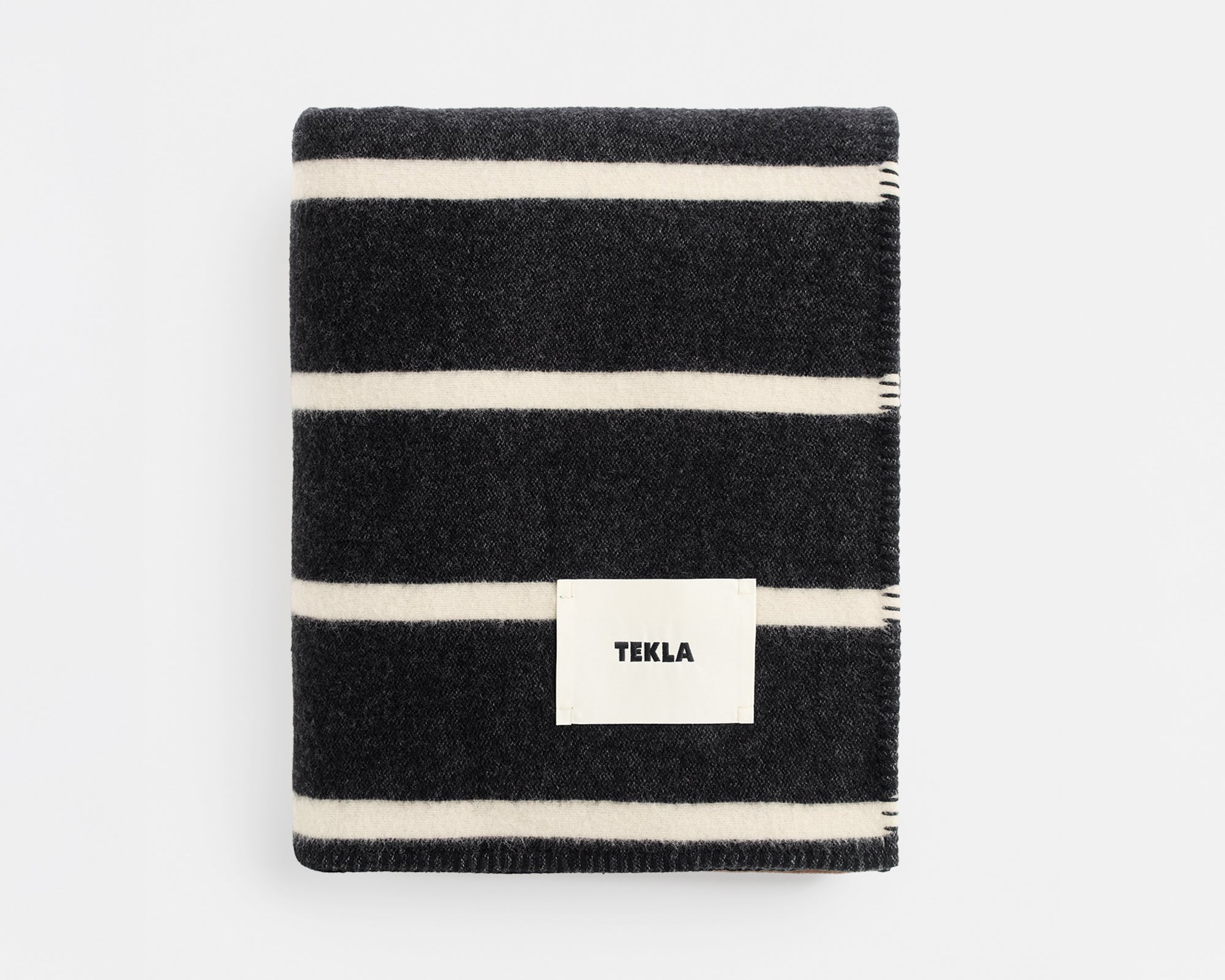 Tekla Lambswool Wool Blanket - Starling Stripes