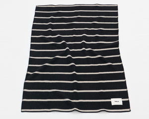 Tekla Lambswool Wool Blanket - Starling Stripes