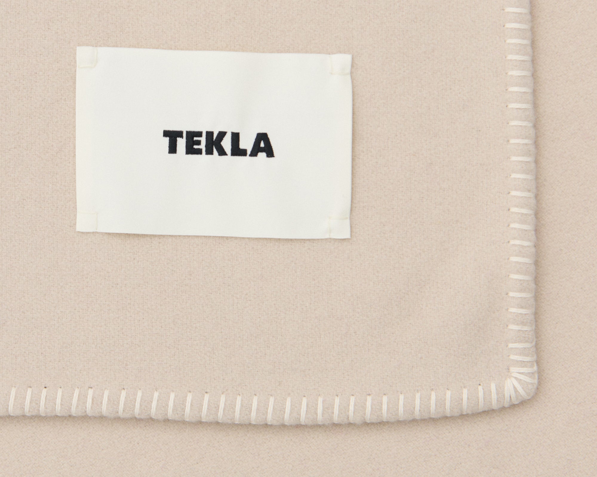 Tekla Lambswool Wool Blanket - Snow