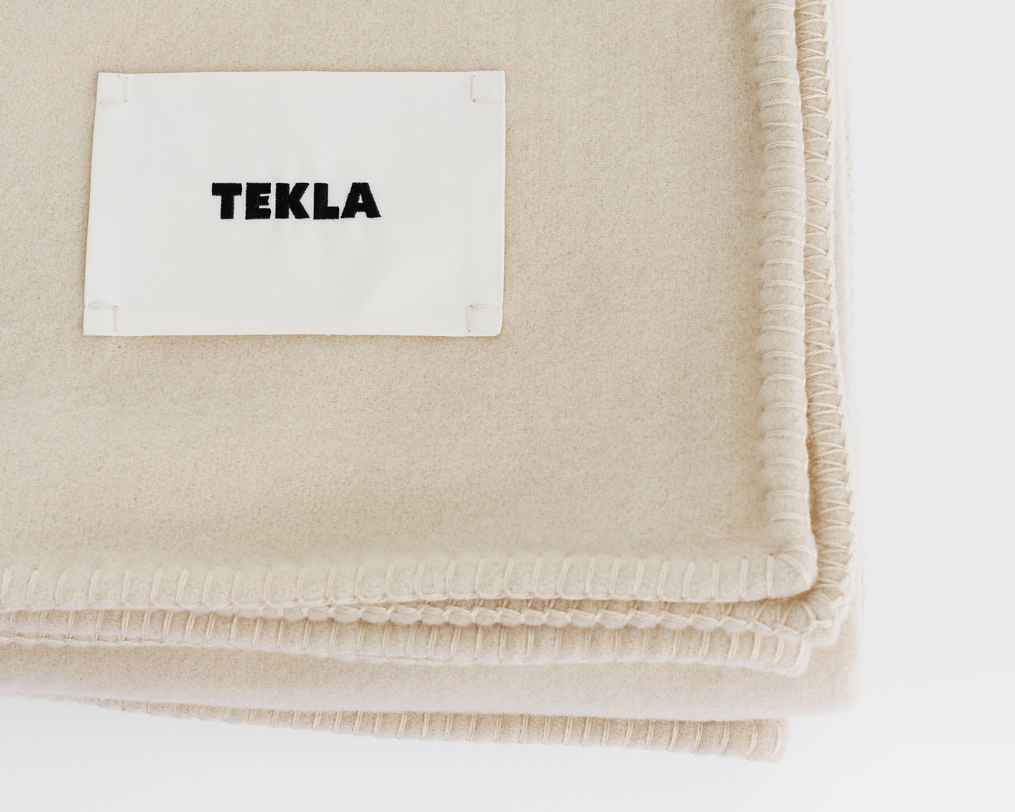 Tekla Lambswool Wool Blanket - Snow