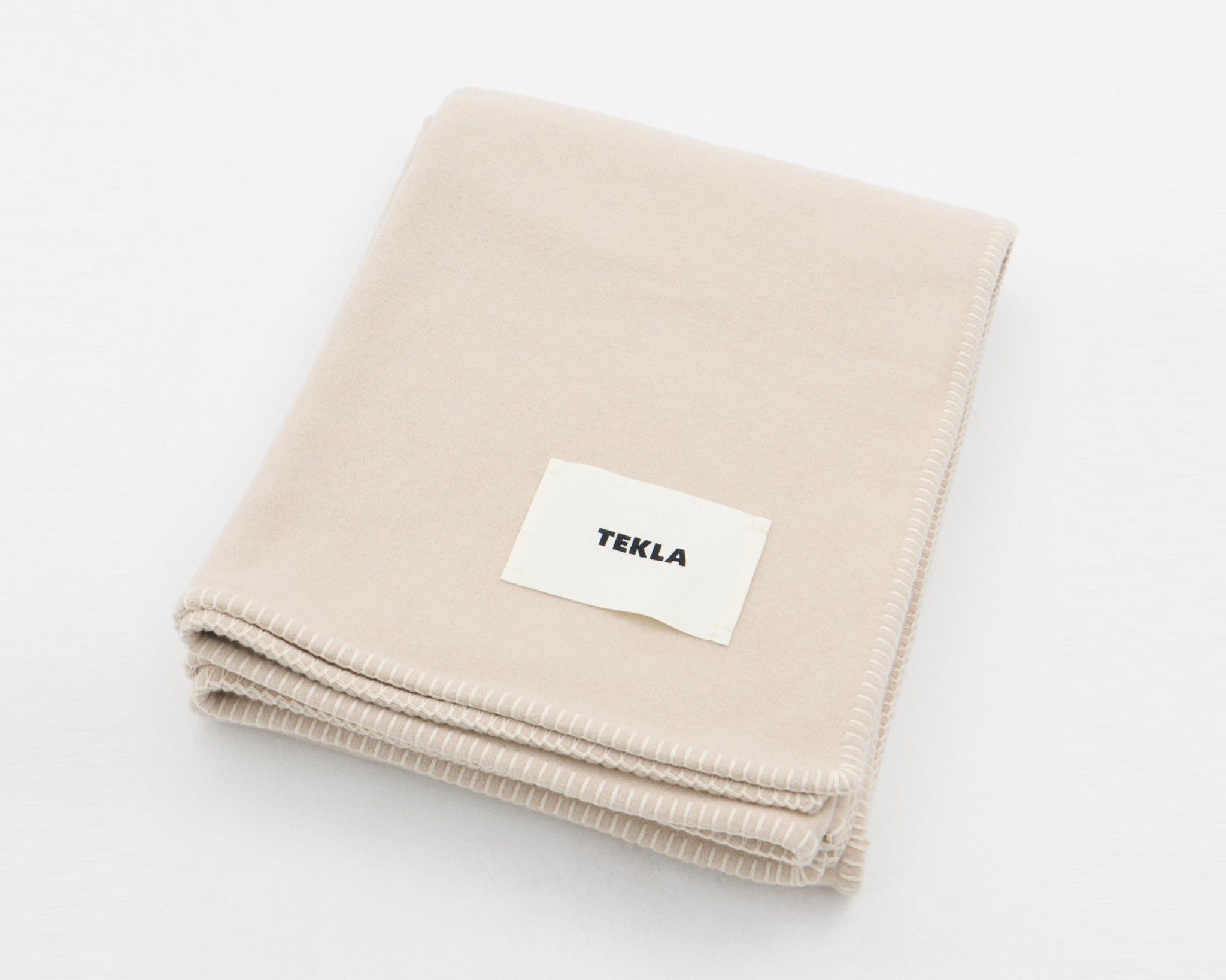 Tekla Lambswool Wool Blanket - Snow