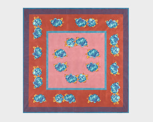Lisa Corti Tablecloth - Double Peonia Rust-Old Pink