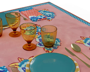 Lisa Corti Tablecloth - Double Peonia Rust-Old Pink