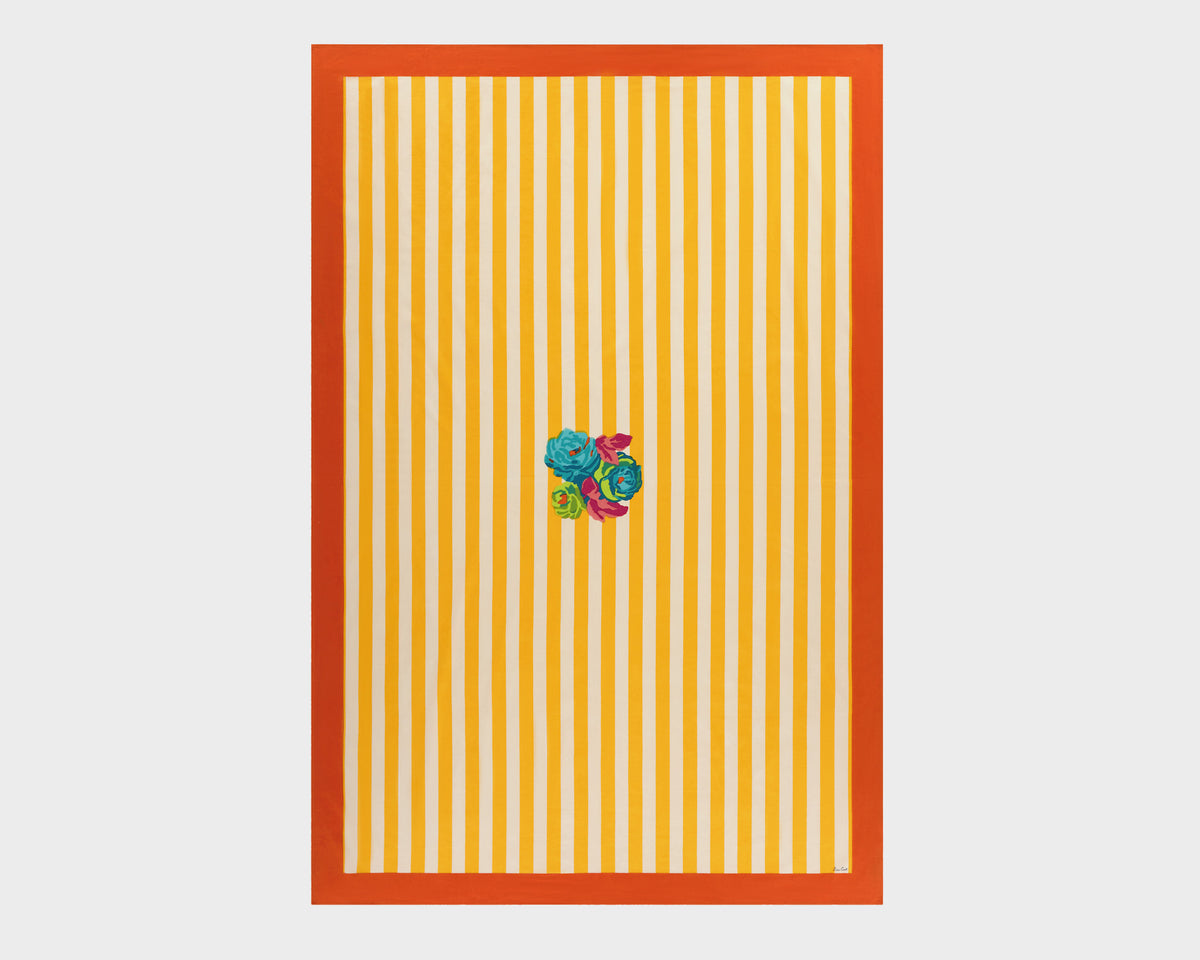Lisa Corti x La Veste Tablecloth - Nizam Stripes Sun Yellow