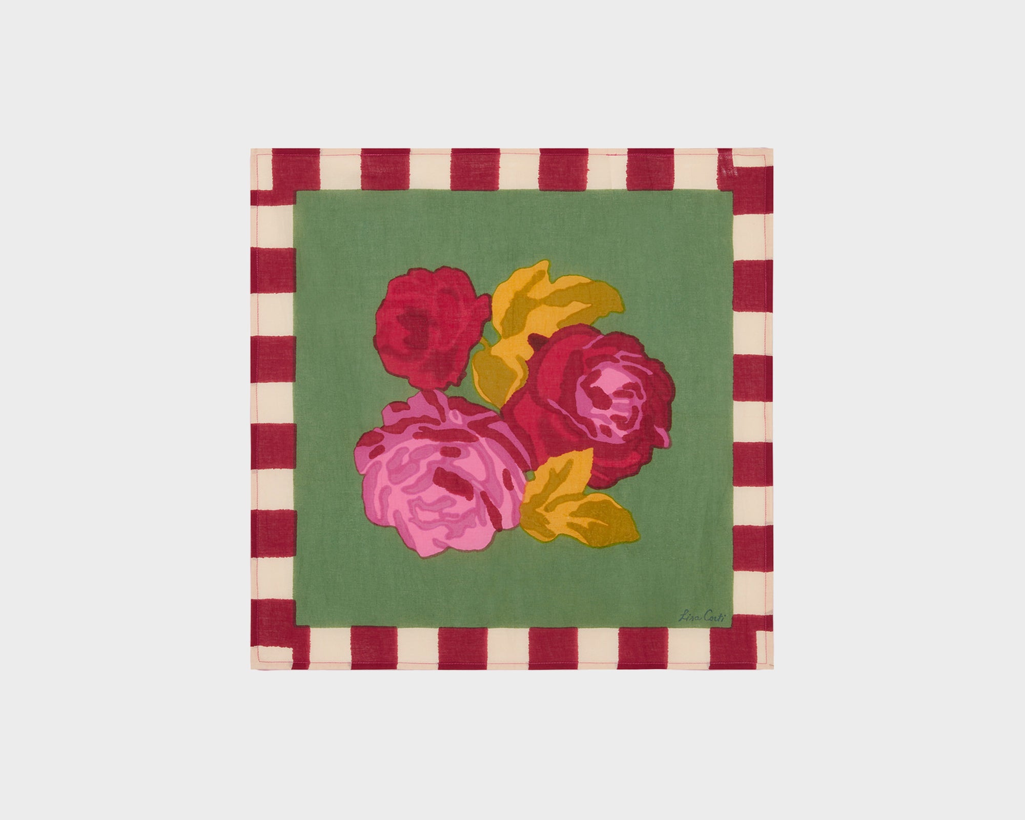 Lisa Corti Napkin - Nizam Flower Green