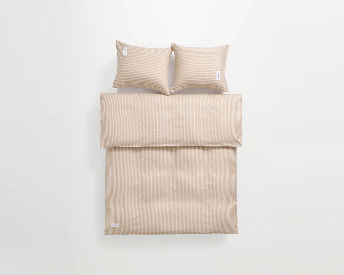 Magniberg Wall Street Oxford Duvet Cover - Stripe Medium Beige