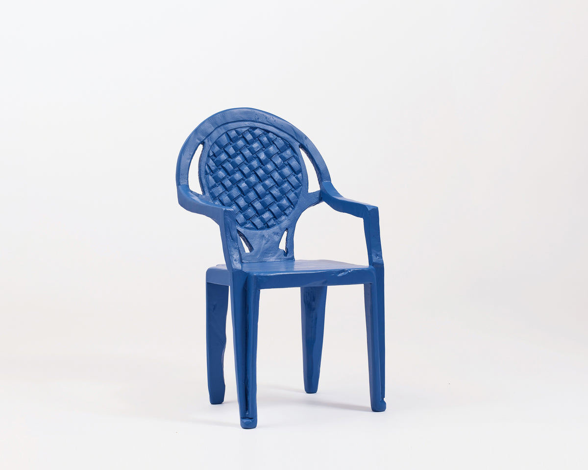 Cameron Platter Chair - Dark Blue