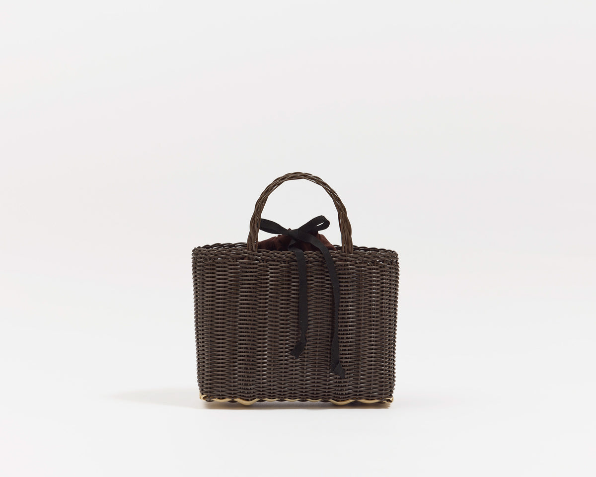 Palorosa Mini Tote Basket - Midnight Brown