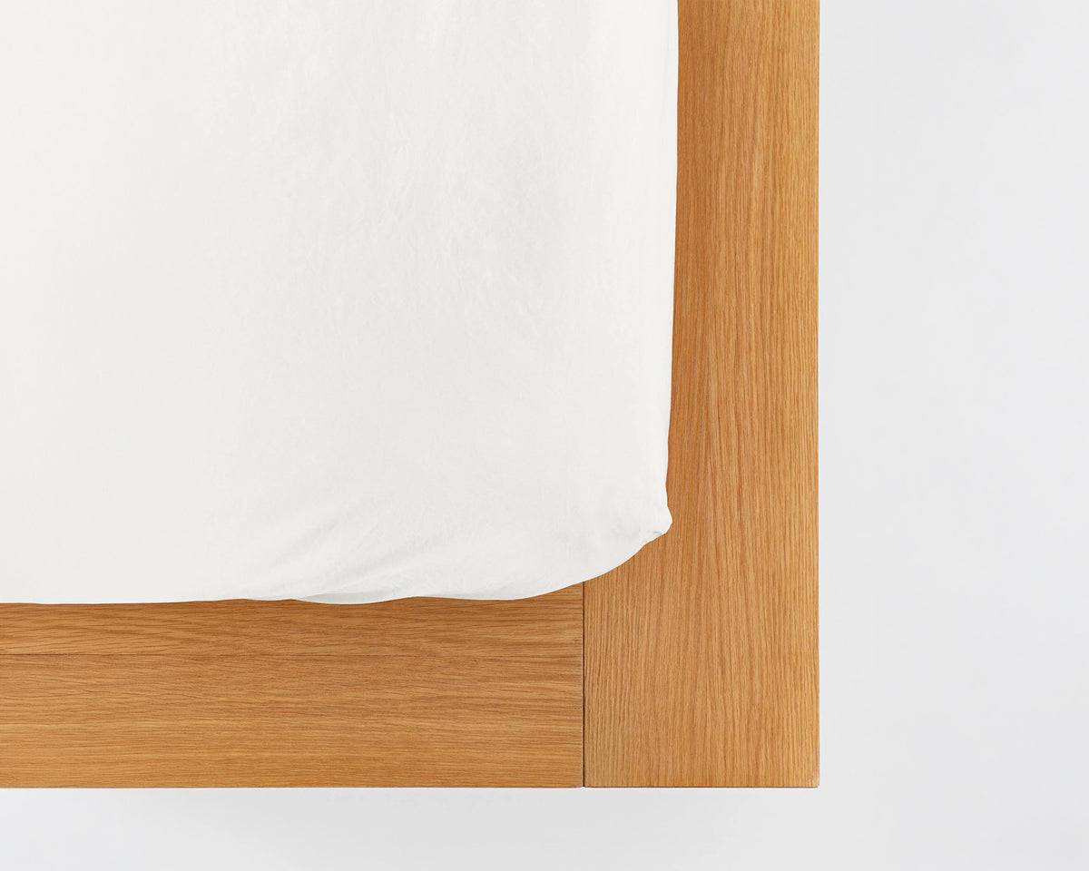 Tekla Cotton Percale Fitted Sheet - Broken White