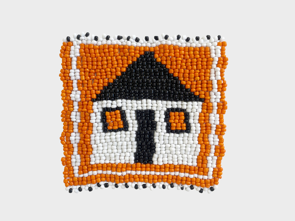 Beaded 'House' Coaster 398