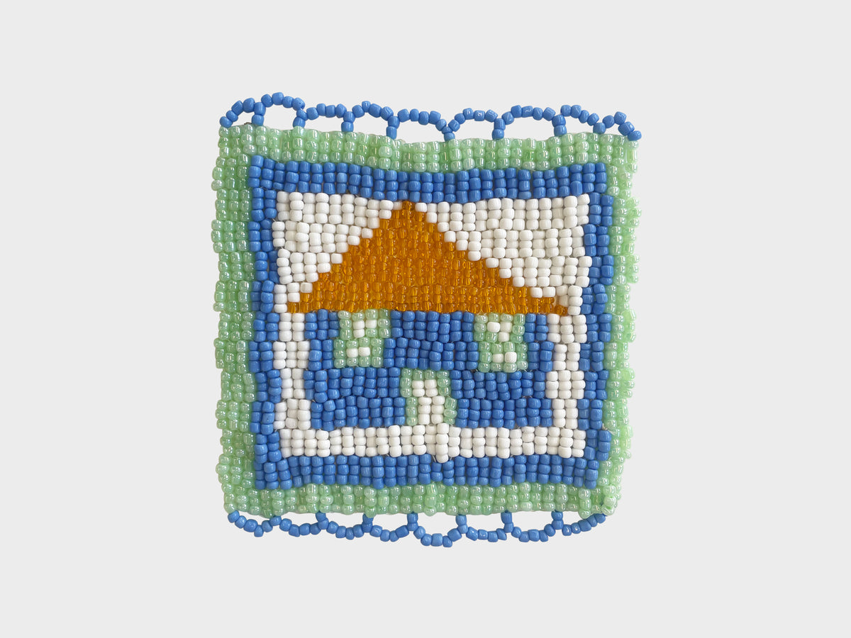 Beaded 'House' Coaster 399