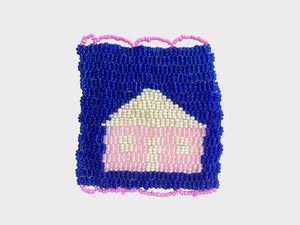 Beaded 'House' Coaster 401