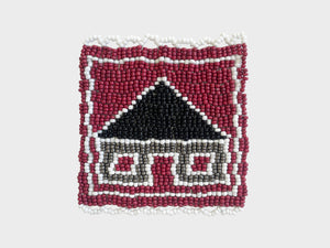 Beaded 'House' Coaster 402