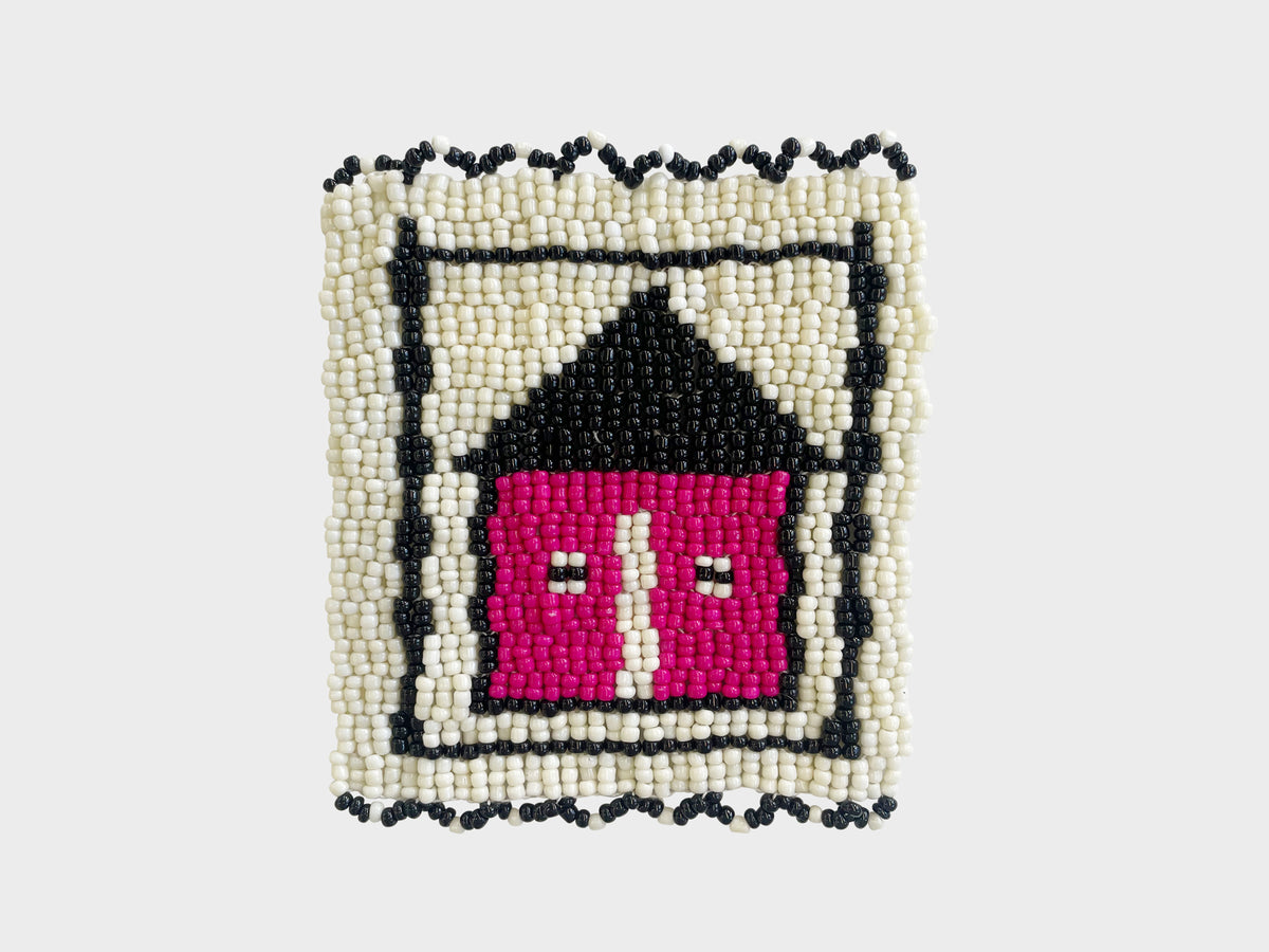 Beaded 'House' Coaster 405