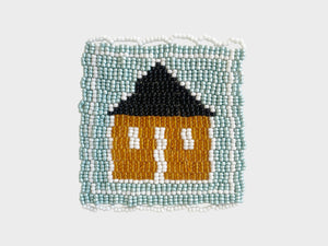 Beaded 'House' Coaster 410