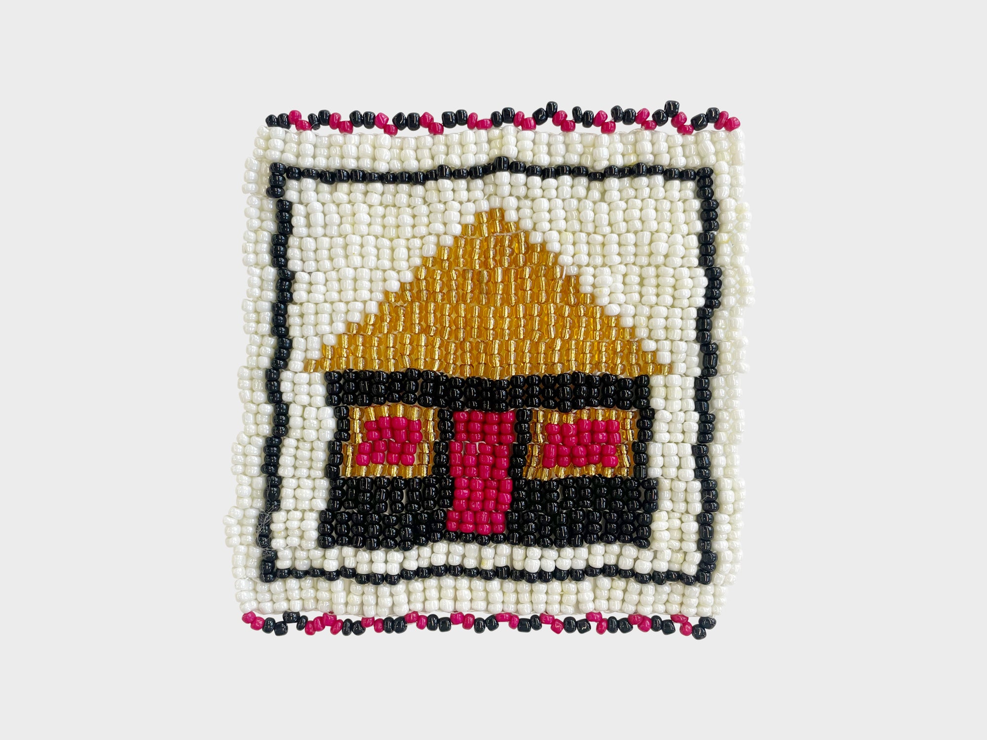 Beaded 'House' Coaster 411