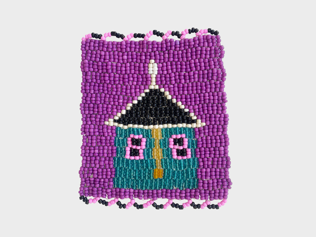 Beaded 'House' Coaster 416