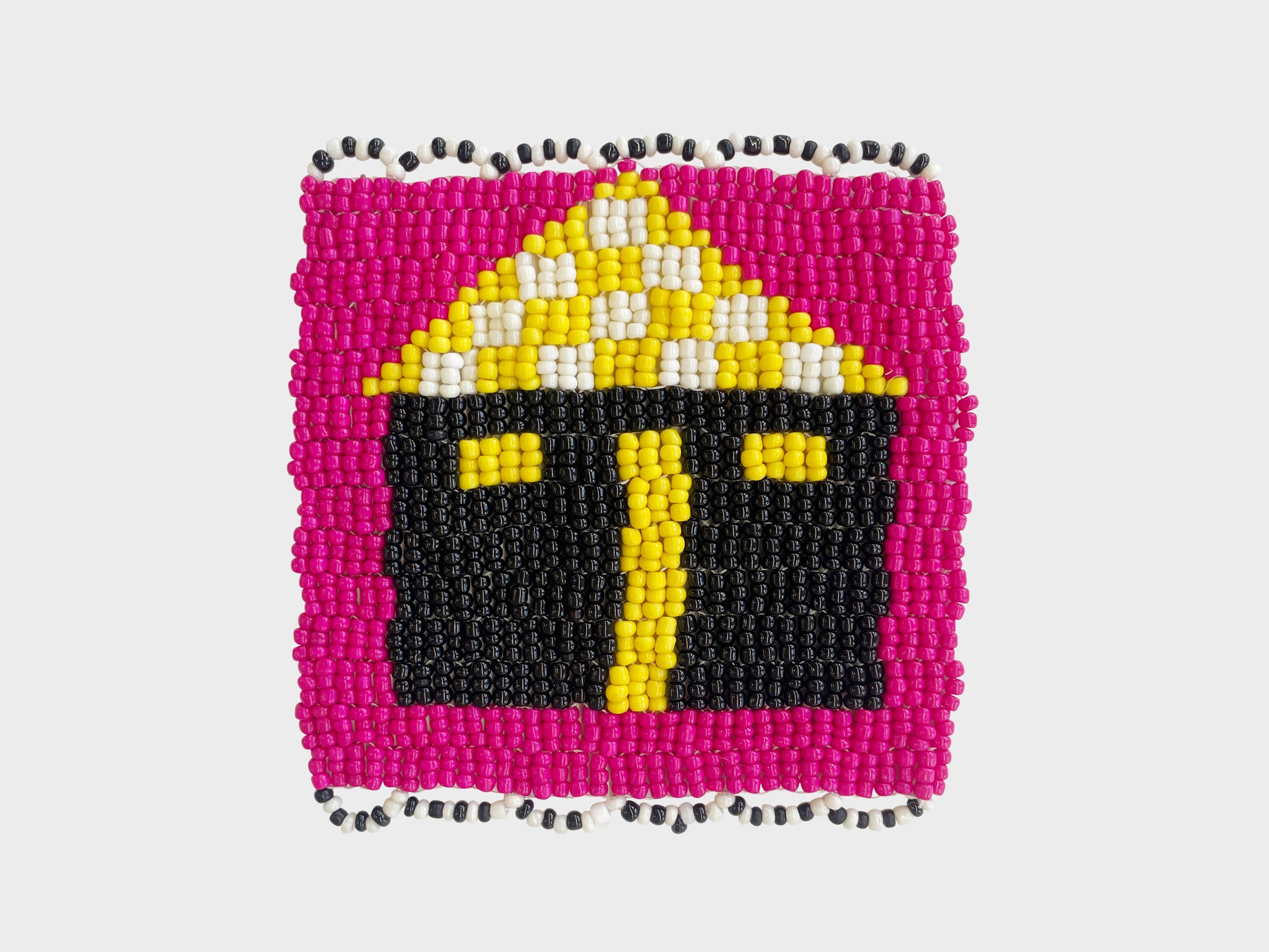 Beaded 'House' Coaster 417