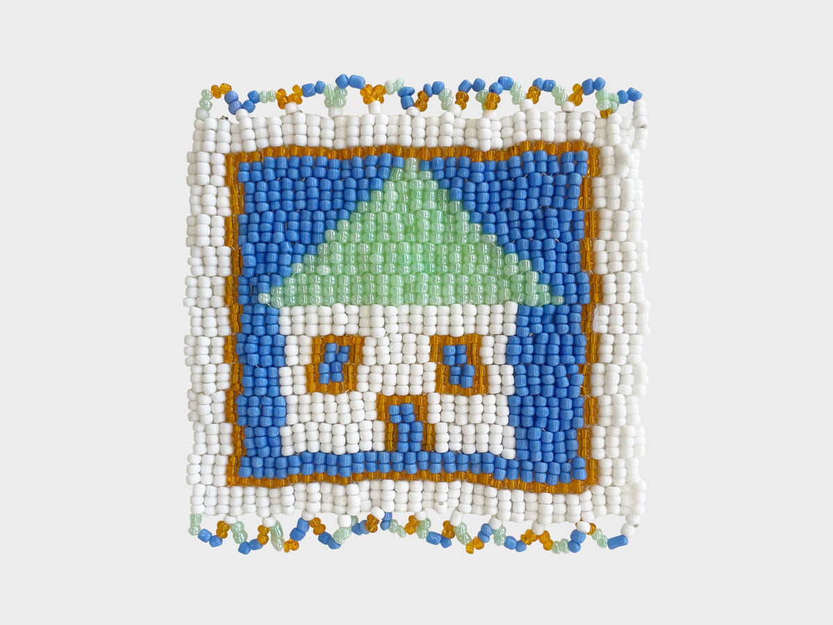 Beaded 'House' Coaster 421