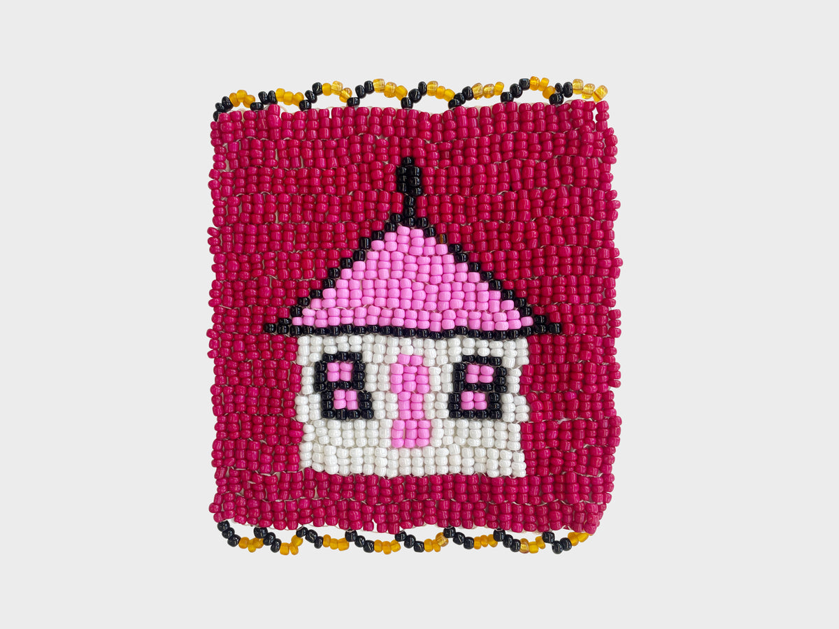 Beaded 'House' Coaster 427