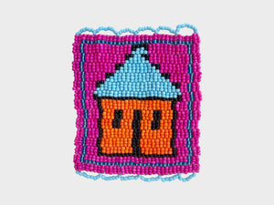 Beaded 'House' Coaster 436