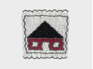 Beaded 'House' Coaster 440