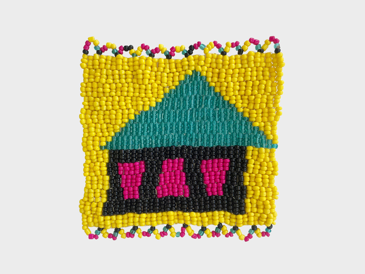 Beaded 'House' Coaster 441