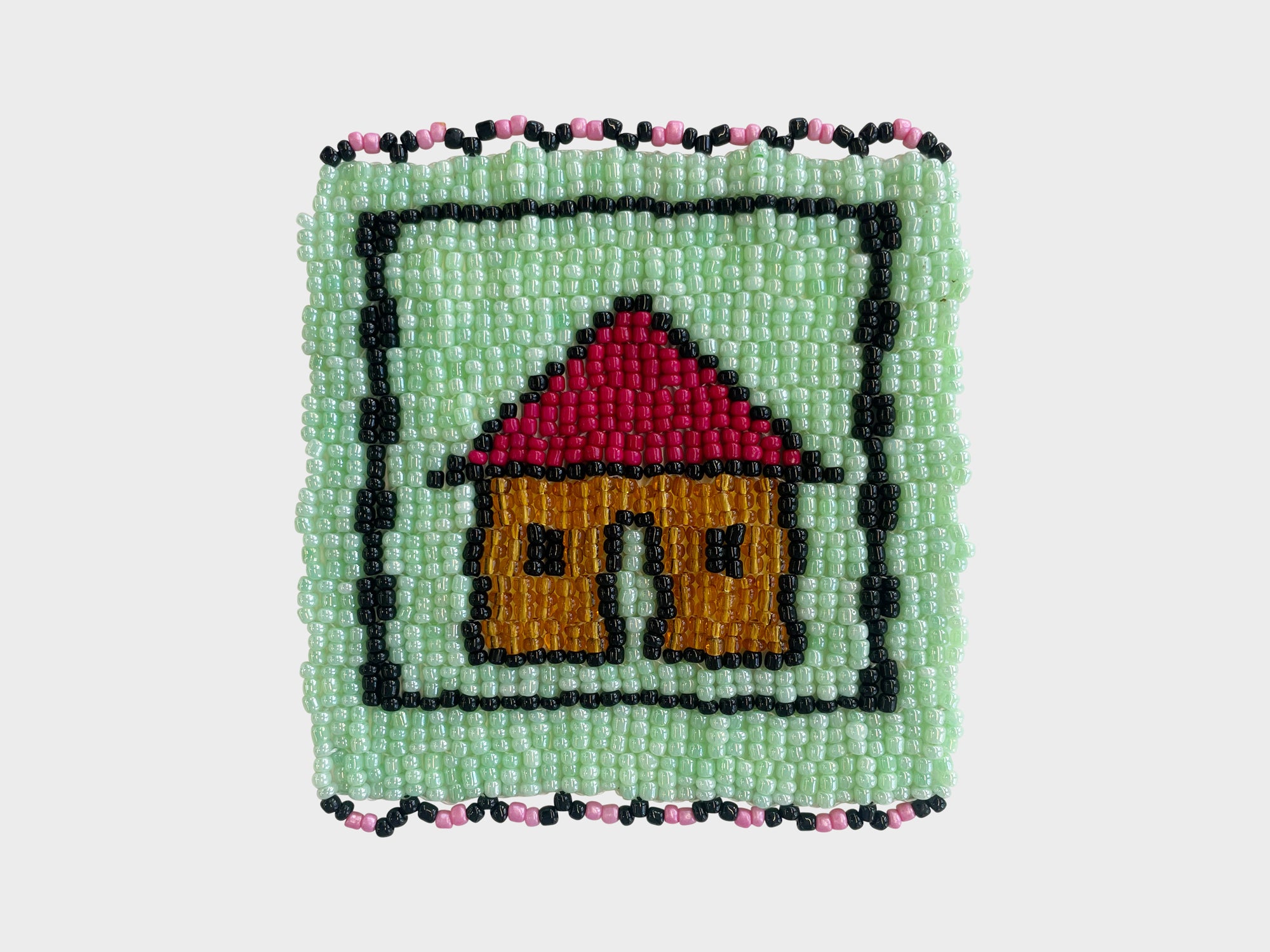 Beaded 'House' Coaster 446