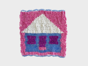 Beaded 'House' Coaster 448