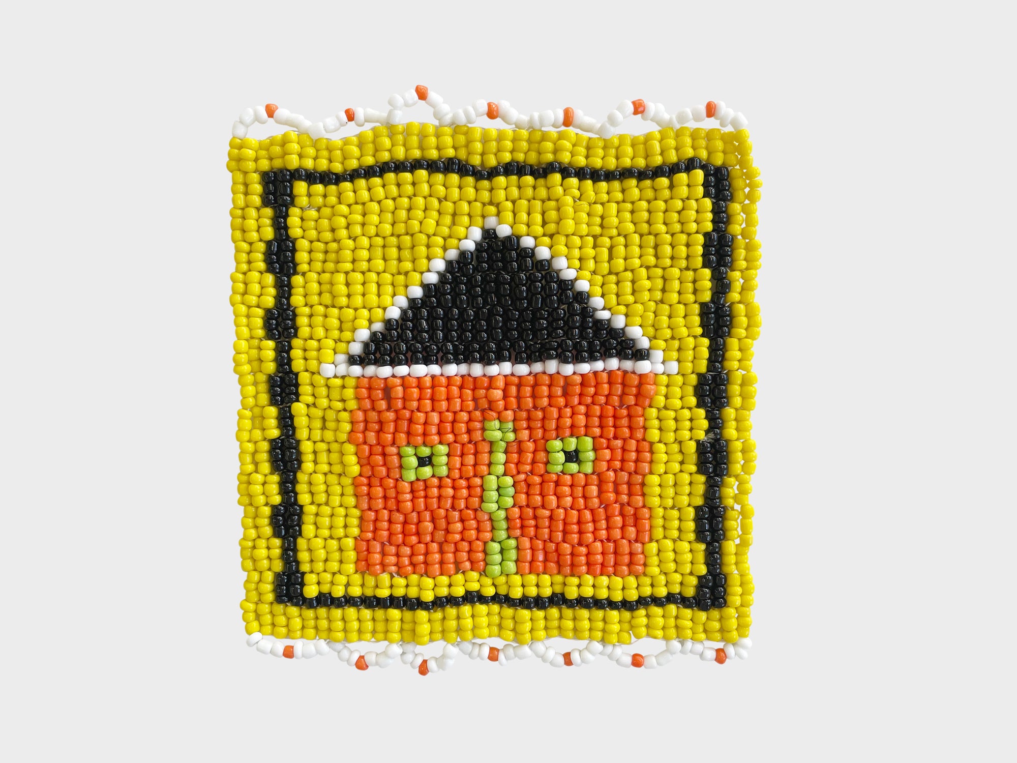 Beaded 'House' Coaster 456