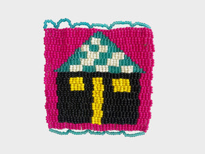 Beaded 'House' Coaster 461