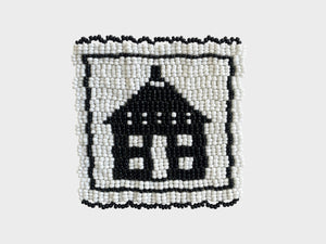 Beaded 'House' Coaster 466