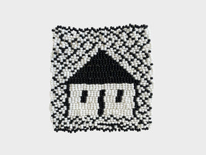 Beaded 'House' Coaster 472