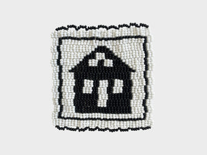 Beaded 'House' Coaster 478