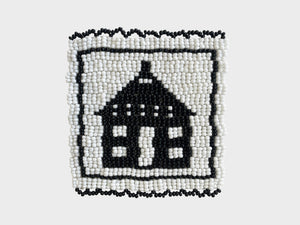 Beaded 'House' Coaster 484