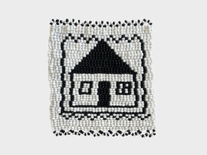 Beaded 'House' Coaster 486