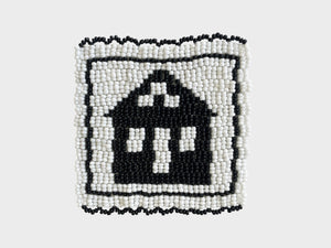 Beaded 'House' Coaster 488