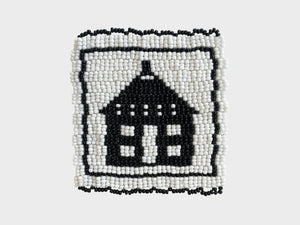 Beaded 'House' Coaster 489