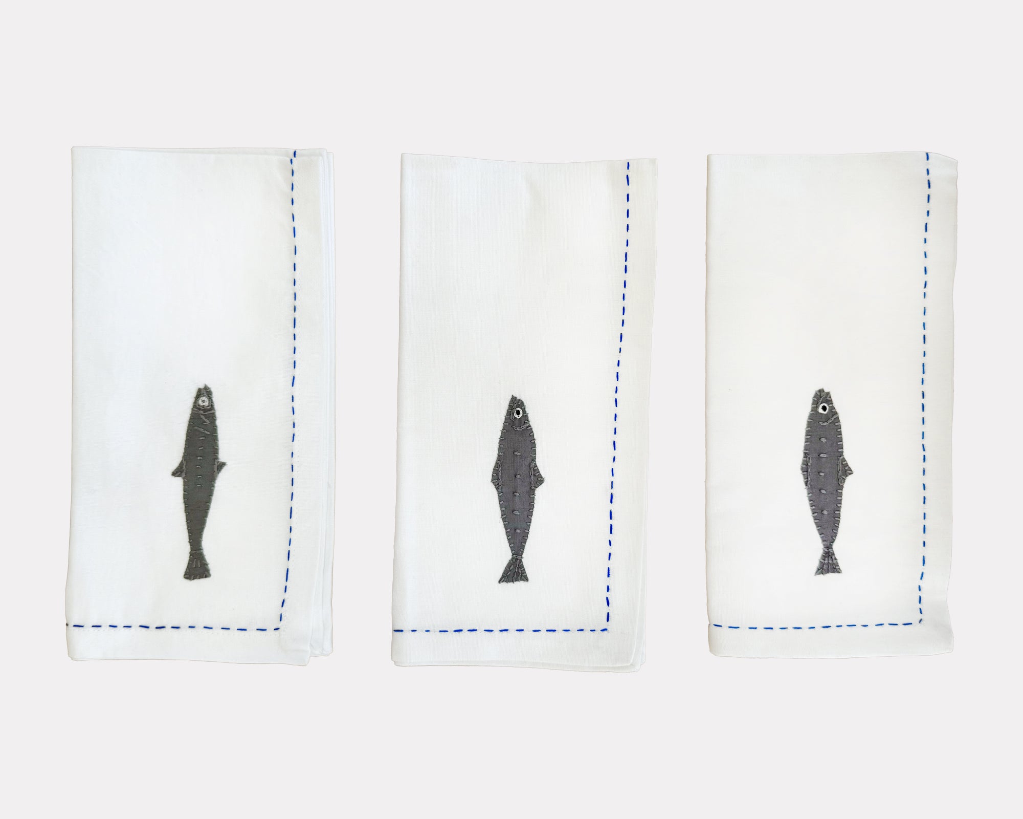 Embroidered 'Sardine' Napkin