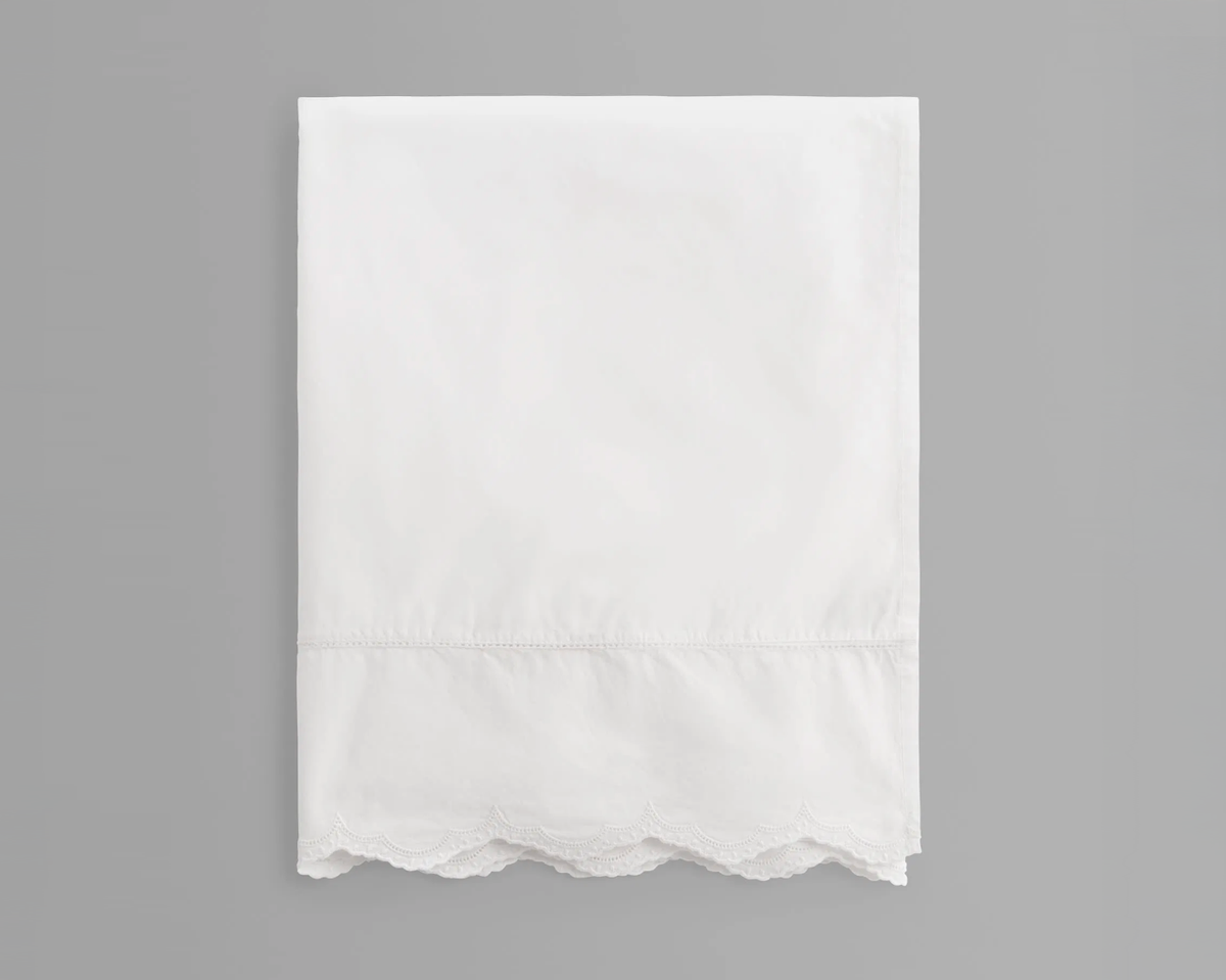 Tekla Broderie Anglaise Top Sheet - Madeleine