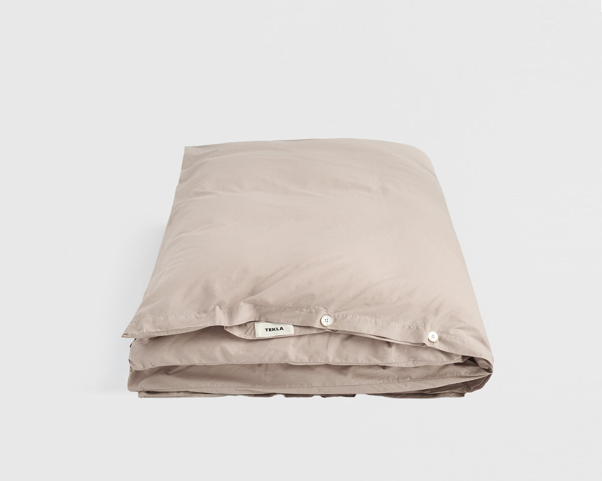 Tekla Cotton Percale Duvet Cover - Clay