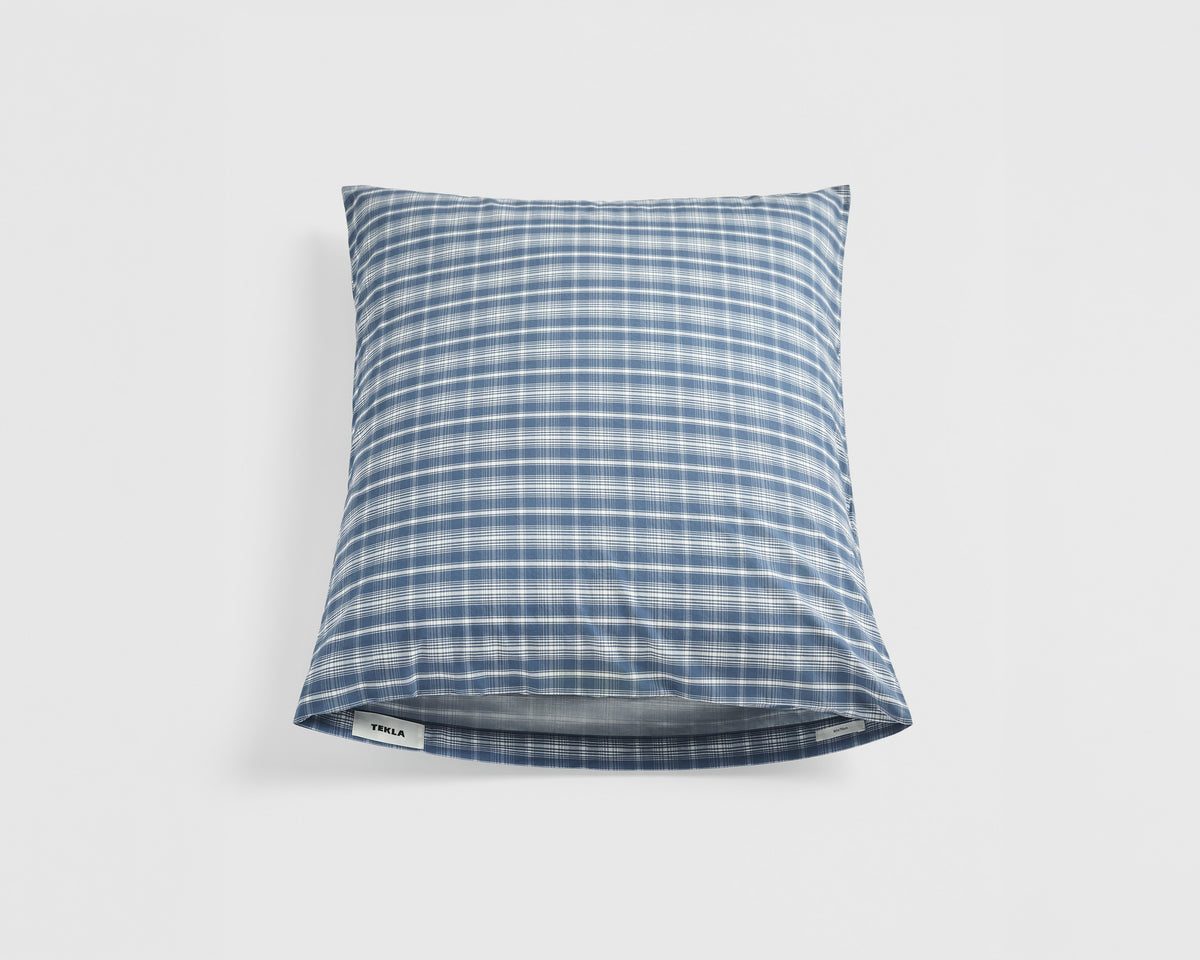 Tekla Cotton Percale Pillowcase - Douglas Checks